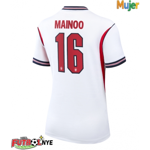 Camiseta Inglaterra Kobbie Mainoo #16 Primera Equipación para mujer Mundial 2026 manga corta